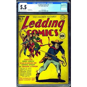 Leading Comics #5 CGC 5.5 (OW-W) *4148924009*