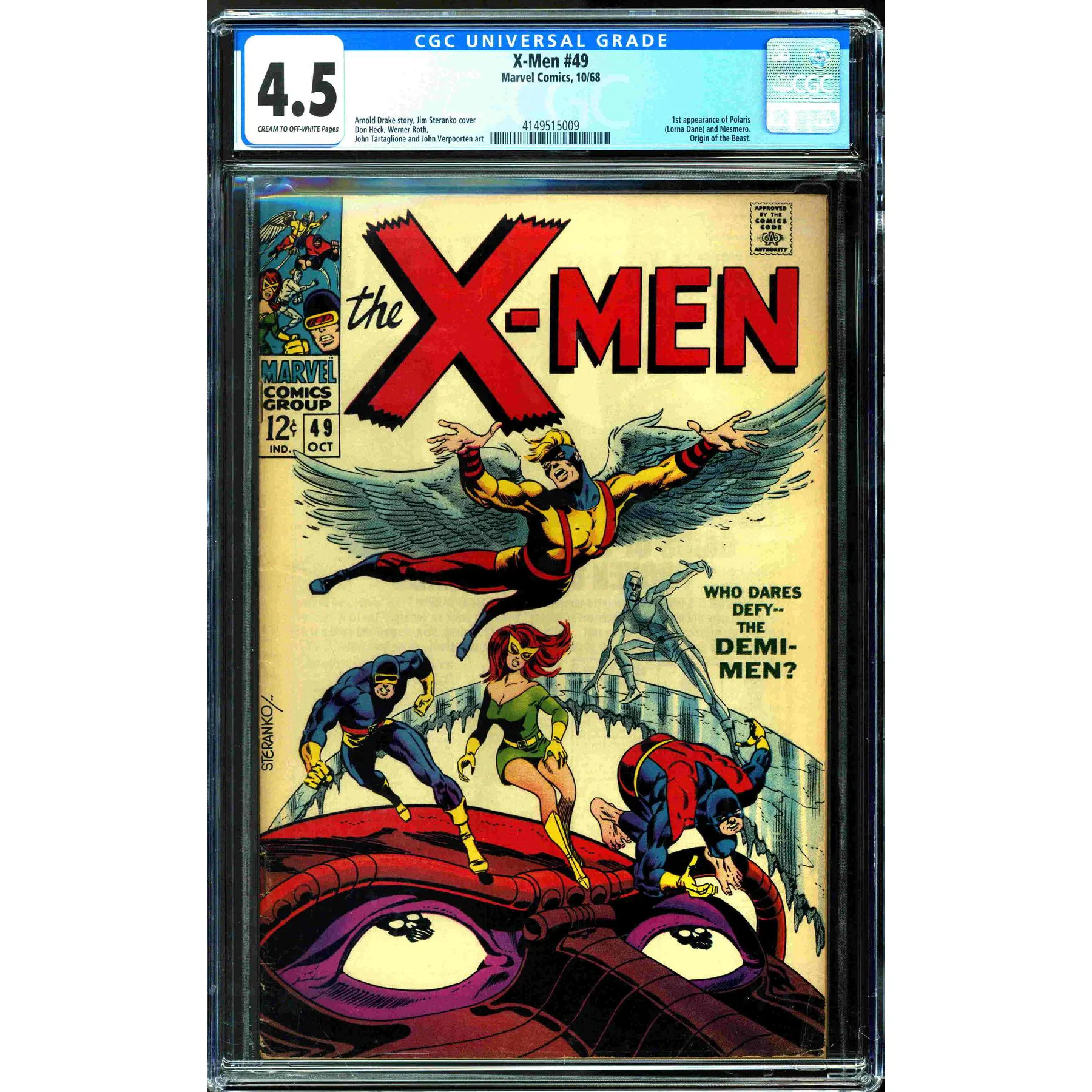 X Men 49 Cgc 4 5 C Ow Da Card World X Men 49 Cgc 4 5 C Ow Da Card World