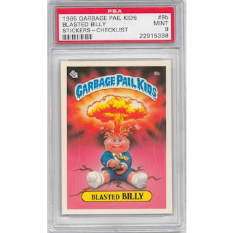 1985 Garbage Pail Kids Stickers #8b Blasted Billy PSA 9 (MT) *5398