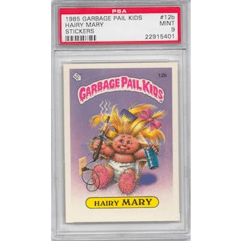 1985 Garbage Pail Kids Stickers #12b Hairy Mary PSA 9 (MT) *5401