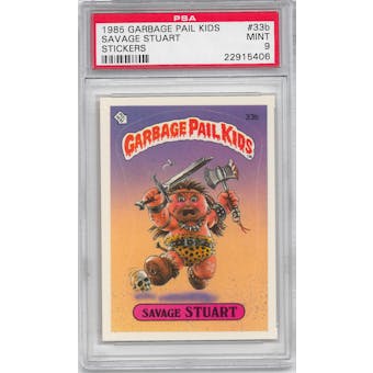 1985 Garbage Pail Kids Stickers #33b Savage Stuart PSA 9 (MT) *5406