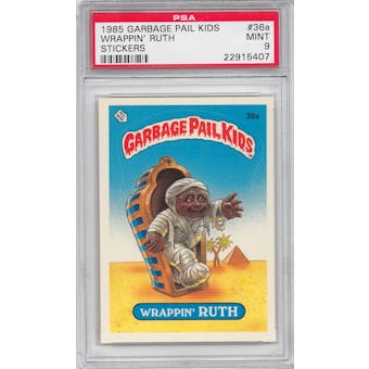 1985 Garbage Pail Kids Stickers #36a Wrappin' Ruth PSA 9 (MT) *5407