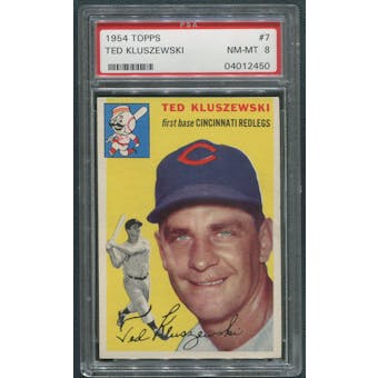 1954 Topps Baseball #7 Ted Kluszewski PSA 8 (NM-MT) *2450