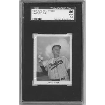 1955 Golden Stamp Baseball Jake Pitler SGC 86 (NM+)
