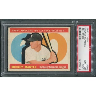 1960 Topps Baseball #563 Mickey Mantle All Star PSA 8 (OC) (NM-MT) *0815