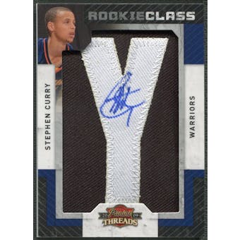 2009/10 Panini Threads #107 Stephen Curry Rookie Letter "Y" Patch Auto #125/625