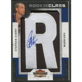 2009/10 Panini Threads #107 Stephen Curry Rookie Letter "R" Patch Auto #153/625