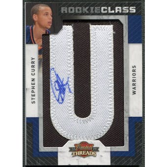 2009/10 Panini Threads #107 Stephen Curry Rookie Letter "U" Patch Auto #362/625
