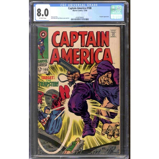 Captain America #108 CGC 8.0 (C-OW) *4168760002*