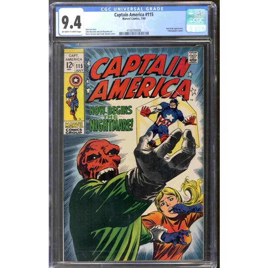 Captain America #115 CGC 9.4 (OW-W) *4168760006*
