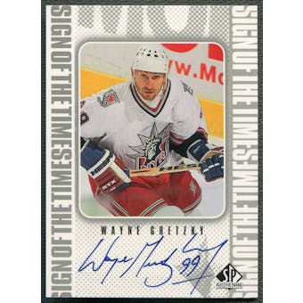 1998/99 SP Authentic #WG Wayne Gretzky Sign of the Times Auto
