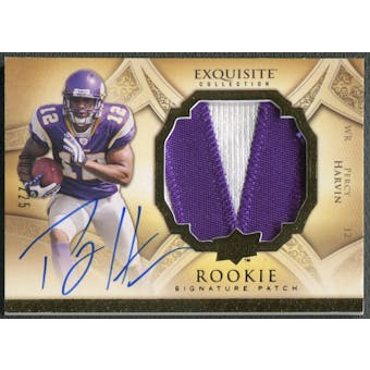 2009 Exquisite Collection #162 Percy Harvin Rookie Patch Auto #002/225