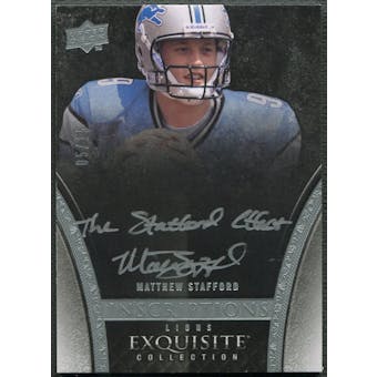 2009 Exquisite Collection #IMA Matthew Stafford Inscriptions Rookie Auto #05/15