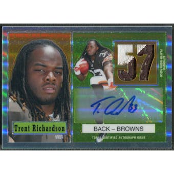 2012 Topps Chrome #5 Trent Richardson 1957 Refractor Rookie Patch Auto #06/10