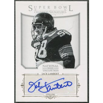 2012 Panini National Treasures #6 Jack Lambert Super Bowl Champion Signatures Auto #24/25