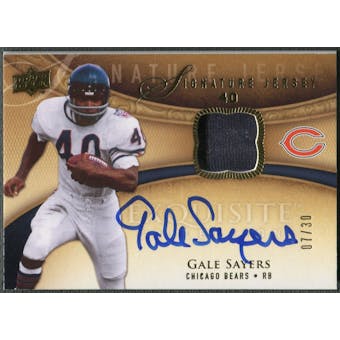 2009 Exquisite Collection #SJGS Gale Sayers Signature Jersey Auto #07/30