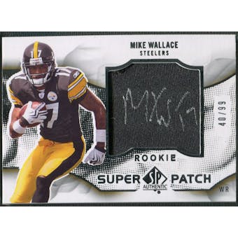 2009 SP Authentic #RSPMW Mike Wallace Rookie Super Patch Auto #40/99