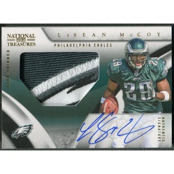 2009 Playoff National Treasures #119 LeSean McCoy Rookie Signature Material Gold Patch Auto #11/25