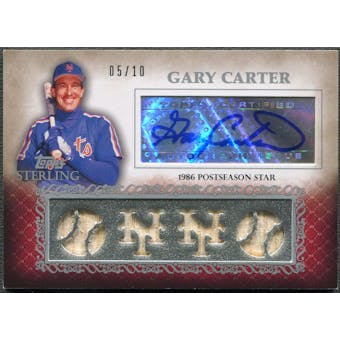 2009 Topps Sterling #115 Gary Carter Career Chronicles Relic Quad Bat Auto #05/10
