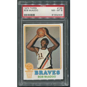 1973/74 Topps Basketball #135 Bob McAdoo Rookie PSA 8 (NM-MT) *2306
