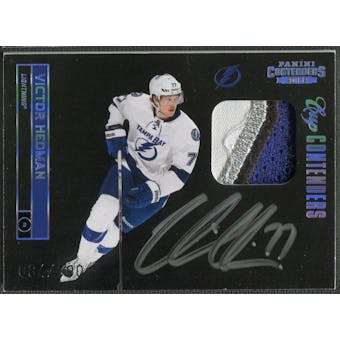 2011/12 Panini Contenders #139 Victor Hedman Patch Auto #084/100