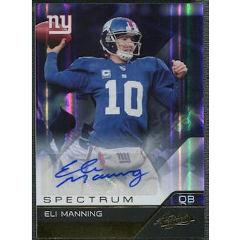 2011 Absolute Memorabilia #65 Eli Manning Spectrum Gold Auto #20/25