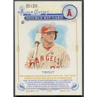 2014 Topps Allen and Ginter #DRIP08 Mike Trout & Jose Fernandez Double Rip Card #05/20