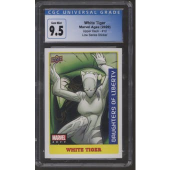 White Tiger #10 Low Series Sticker- Upper Deck Marvel Ages - (2020) CGC 9.5 (Gem Mint) *4176994151*