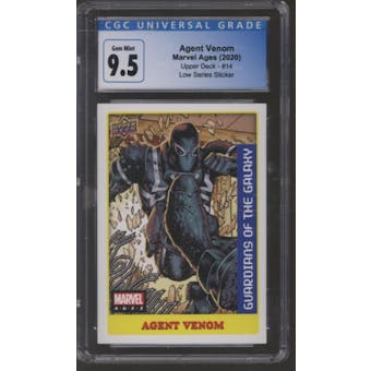 Agent Venom #14 Low Series Sticker- Upper Deck Marvel Ages - (2020) CGC 9.5 (Gem Mint) *4176994152*