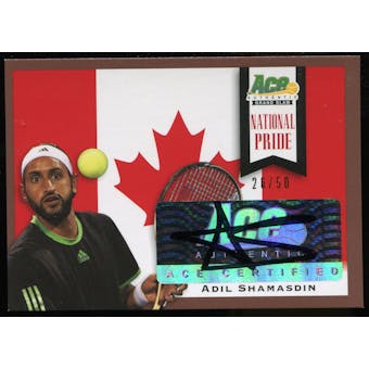 2013 Leaf Ace Authentic Grand Slam National Pride Autographs Brown #NPAS1 Adil Shamasdin Autograph 26/50