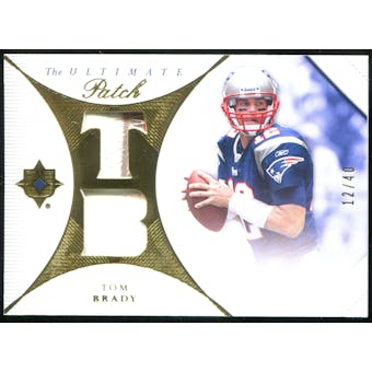 2008 Upper Deck Ultimate Collection Ultimate Patch Gold #TB Tom Brady 12/40