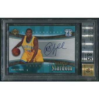 2005/06 Upper Deck Trilogy #CP Chris Paul Signs of Stardom Rookie Auto BGS 8.5