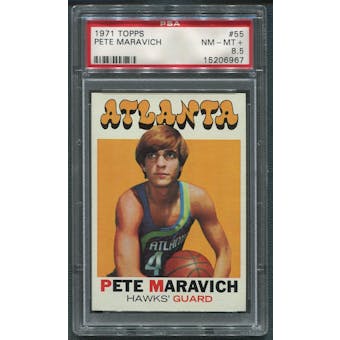 1971/72 Topps Basketball #55 Pete Maravich PSA 8.5 (NM-MT+) *6967