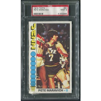 1976/77 Topps Basketball #60 Pete Maravich PSA 9 (MINT) *0985