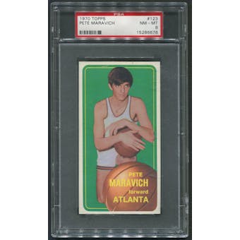 1970/71 Topps Basketball #123 Pete Maravich Rookie PSA 8 (NM-MT) *6676