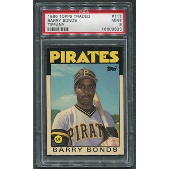 1986 Topps Traded Tiffany Baseball #11T Barry Bonds Rookie PSA 9 (MINT) *9633