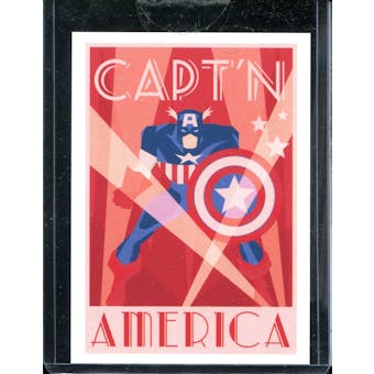 2014 Rittenhouse Marvel 75th Anniversary Case-Topper Art Deco Posters #D3 Captain America