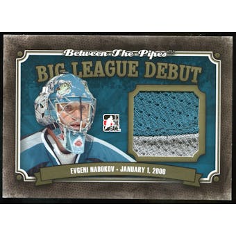 2013-14 In the Game Between the Pipes Big League Debut Jerseys Gold #BLD03 Evgeni Nabokov /10