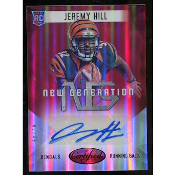 2014 Panini Certified New Generation Autographs Mirror Red #24 Jeremy Hill Autograph 42/49