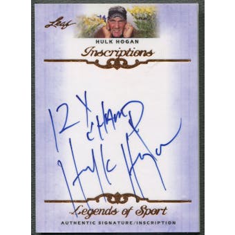 2012 Leaf Inscriptions #IHH1 Hulk Hogan 12x Champ Auto