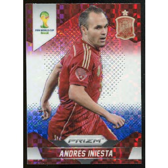 2014 Panini Prizm World Cup Prizms Red White and Blue #177 Andres Iniesta