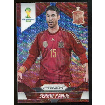 2014 Panini Prizm World Cup Prizms Blue and Red Wave #172 Sergio Ramos