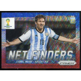 2014 Panini Prizm World Cup Net Finders Prizms Blue and Red Wave #2 Lionel Messi