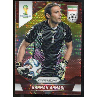 2014 Panini Prizm World Cup Prizms Yellow and Red Pulsar #121 Rahman Ahmadi