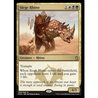 Magic the Gathering Khans of Tarkir Single Siege Rhino NEAR MINT (NM)