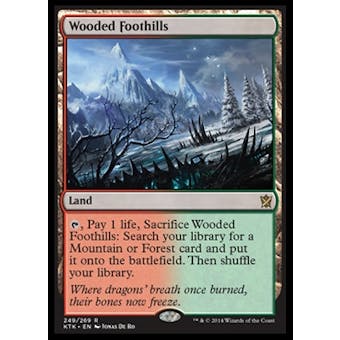 Magic the Gathering Khans of Tarkir Single Wooded Foothills NEAR MINT (NM)