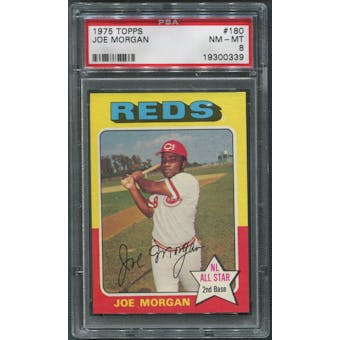1975 Topps Baseball #180 Joe Morgan PSA 8 (NM-MT) *0339