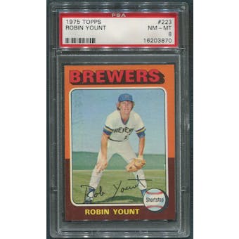 1975 Topps Baseball #223 Robin Yount Rookie PSA 8 (NM-MT) *3870