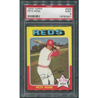 1975 Topps Baseball #320 Pete Rose PSA 9 (MINT) *2957