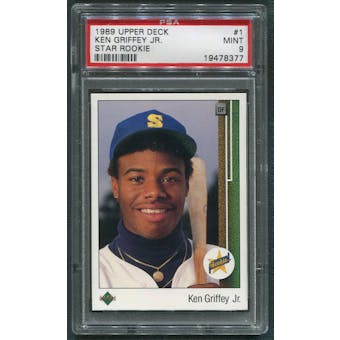 1989 Upper Deck Baseball #1 Ken Griffey Jr. Rookie PSA 9 (MINT) *8377